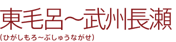 東毛呂〜武州長瀬（ひがしもろ～ぶしゅうながせ）