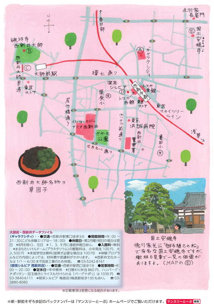 大師前・西新井MAP