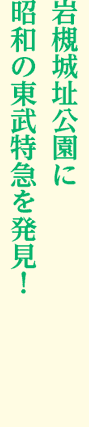 岩槻城址公園に昭和の東武特急を発見！