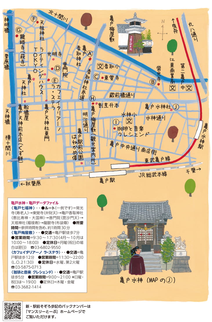 亀戸水神・亀戸MAP