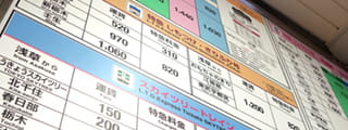 画像：料金表