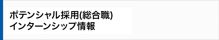 ポテンシャル採用(総合職)インターンシップ情報