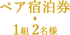 ペア宿泊券 1組2名様