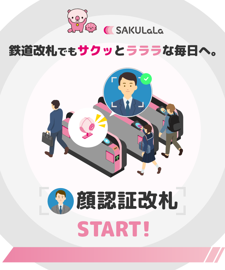 顔認証改札START!