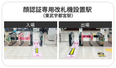 顔認証専用改札機設置駅（宇都宮駅）