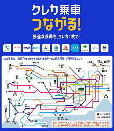 クレカ乗車つながる！快適な移動を、クレカ1枚で！