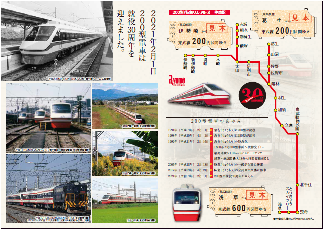 東武鉄道　乗車券