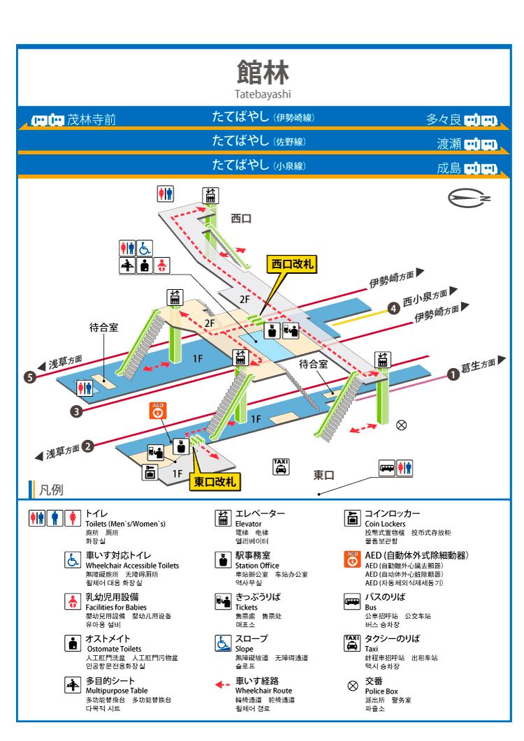 館林駅 構内マップ 東武鉄道ポータルサイト