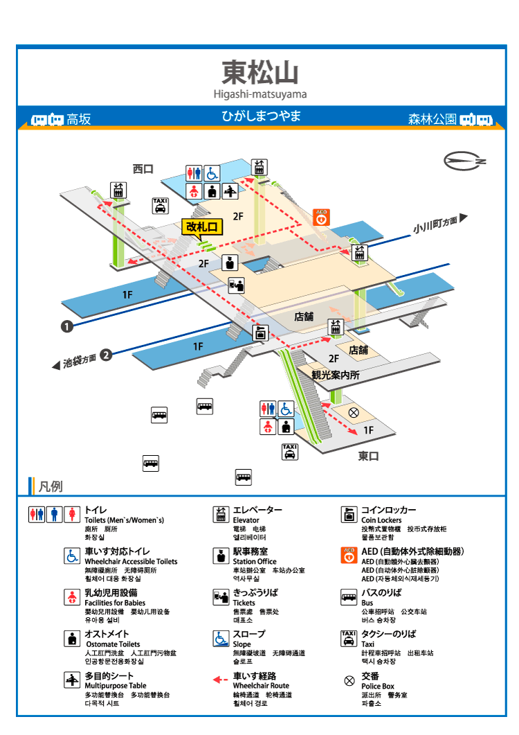 東松山駅 構内マップ