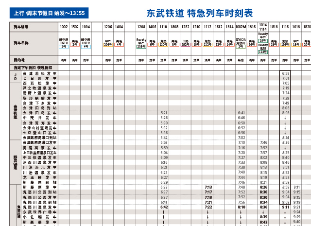 上行/周末节假日（PDF）