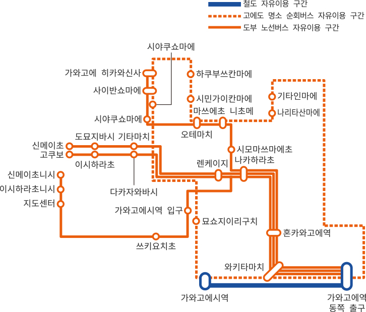 자유이용 구간도