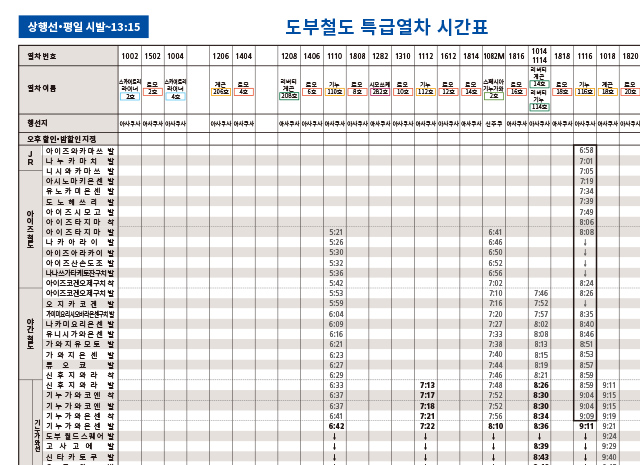 상행/평일（PDF）