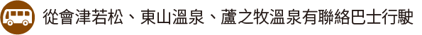 從會津若松、東山溫泉、蘆之牧溫泉有聯絡巴士行駛