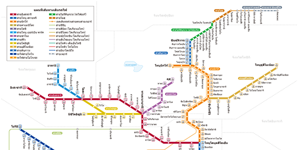 แผนที่เดินรถไฟทุกสาย