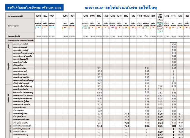 ขาเข้าตัวตัวเมือง /วันเสาร์วันหยุด（PDF）