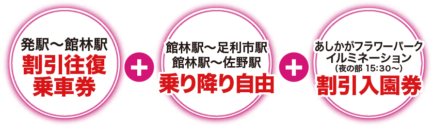 あしかがフラワーパークイルミネーションきっぷのご紹介