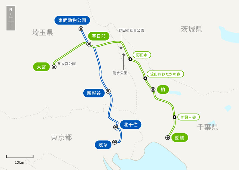 東武 伊勢崎 線 路線 図