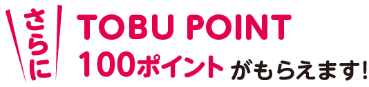 TOBU POINT 100ポイント