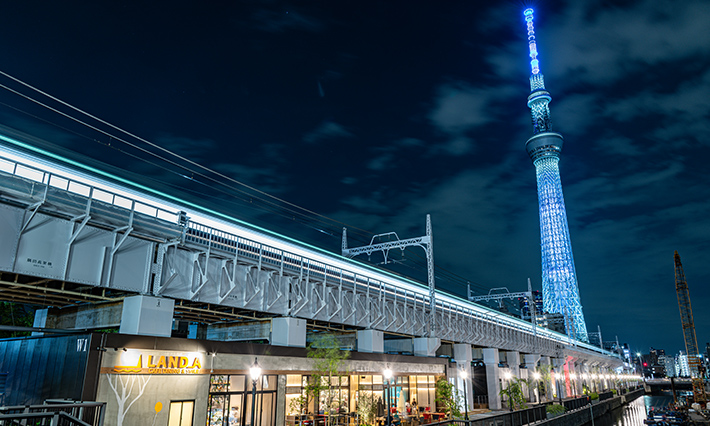 ミズマチとスカイツリー夜景