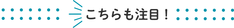 こちらも注目！