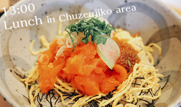 13:30 lunch in chuzenjiko area