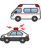 警察・消防等の現場対応のイラスト