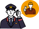 復旧方法の決定・手配のイラスト