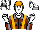 復旧作業・撤去作業のイラスト