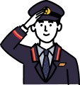 駅員のイラスト